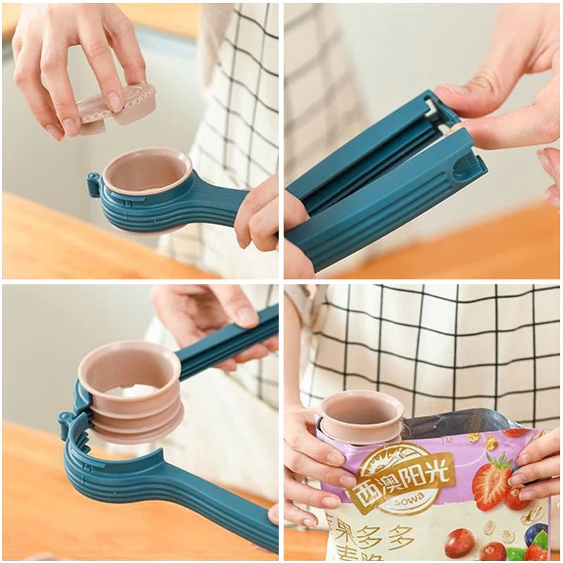 Sealing Clip With Nozzle Snack Dispenser