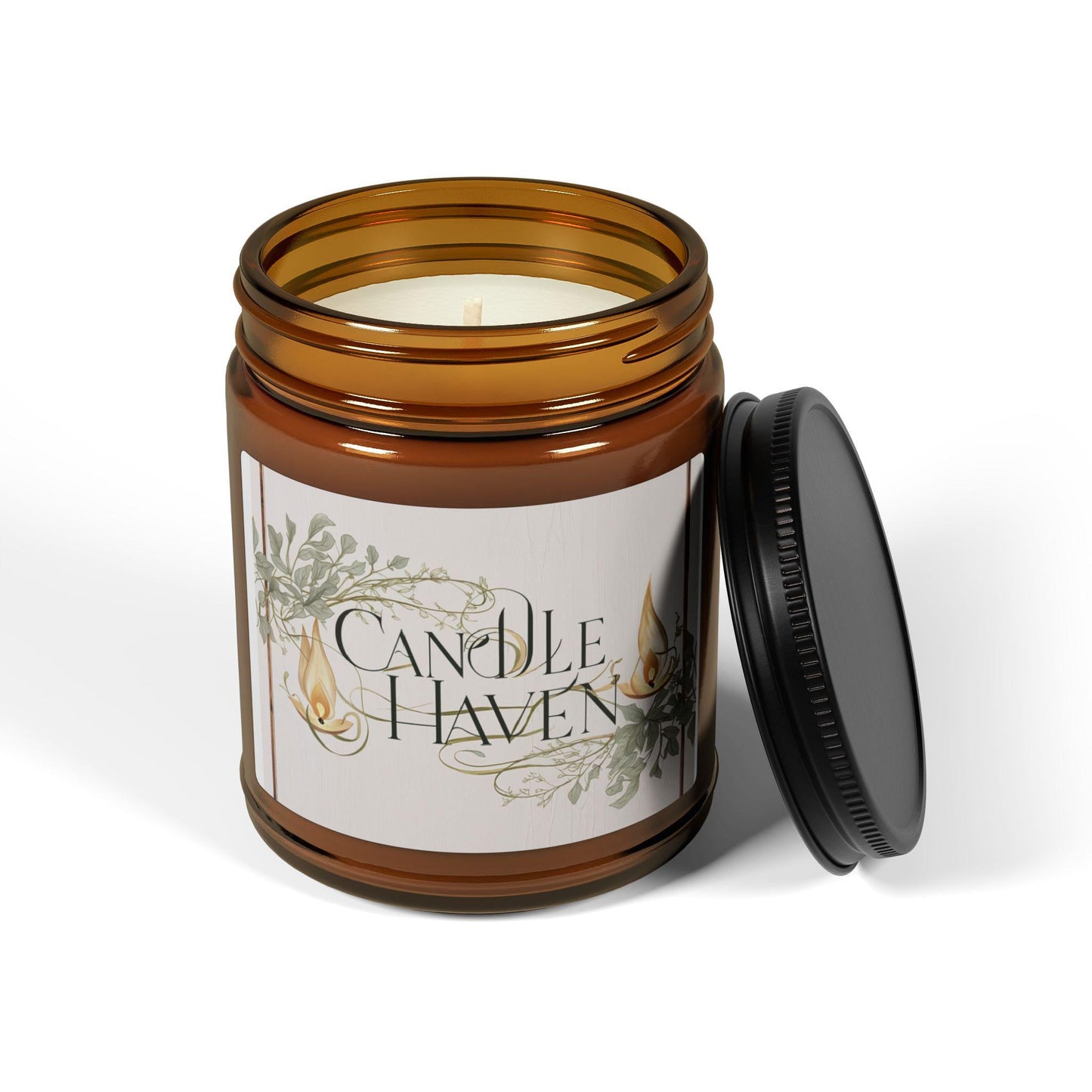 Candle Haven Scented Soy Candle (Multi-Size, Amber Jar)